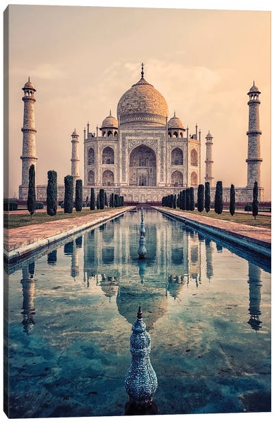 Taj Mahal Mausoleum Canvas Art Print - India Art