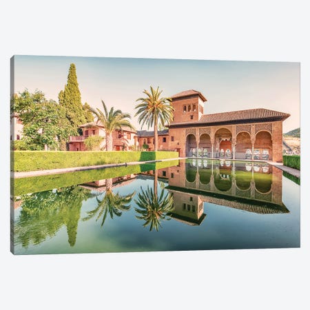 Alhambra Gardens Canvas Print #EMN219} by Manjik Pictures Art Print