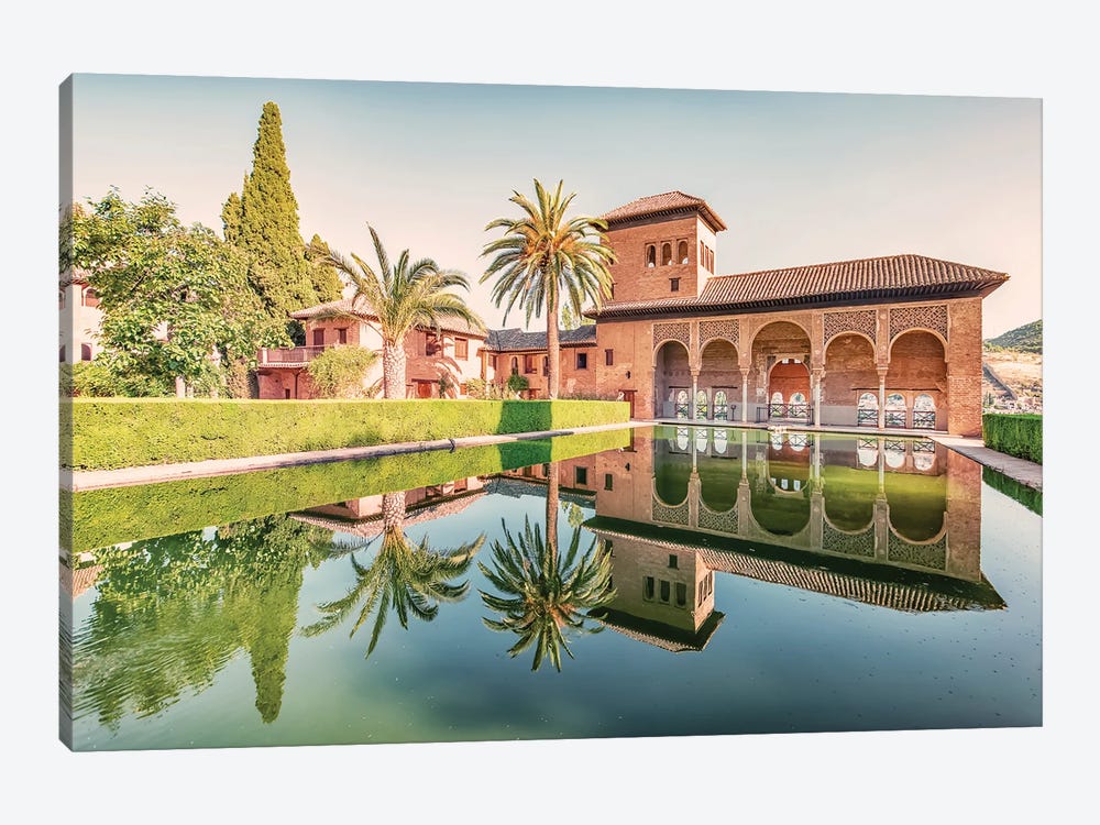 Alhambra Gardens by Manjik Pictures 1-piece Canvas Art