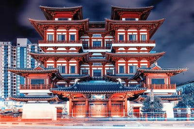 Singapore Night by Manjik Pictures acrylic art print