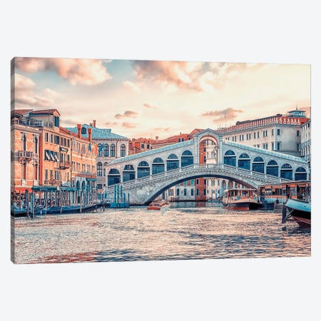 Ponte Di Rialto Canvas Print #EMN269} by Manjik Pictures Canvas Wall Art