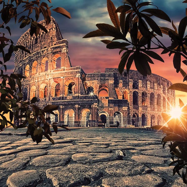 Ancient Ruins: Colosseum Sunrise by Manjik Pictures