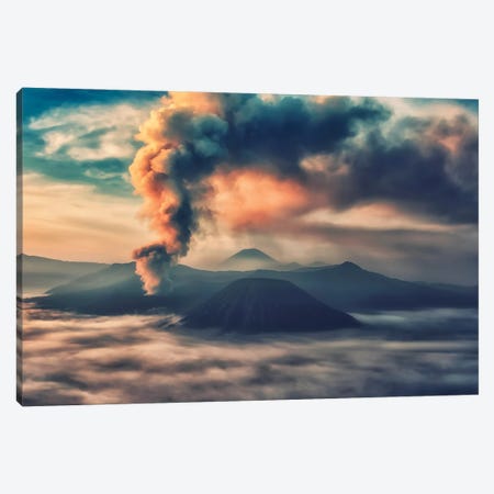 Activity In Mount Bromo Canvas Print #EMN2} by Manjik Pictures Canvas Wall Art