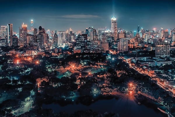 Thailand: Bangkok City Lights by Manjik Pictures