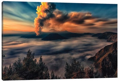 Eruption Canvas Art Print - Volcano Art