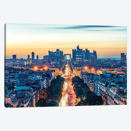 Evening In Paris Canvas Print #EMN34} by Manjik Pictures Canvas Wall Art