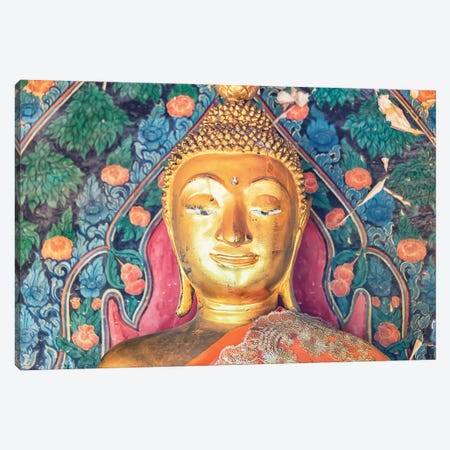 Buddha Head Canvas Print #EMN352} by Manjik Pictures Canvas Artwork