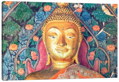 Buddha Head Canvas Art Print - Manjik Pictures