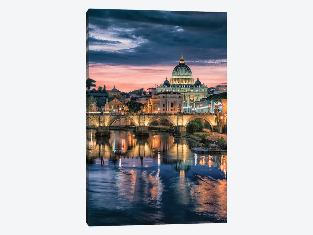 Rome Sunset by Manjik Pictures 1-piece Canvas Art Print