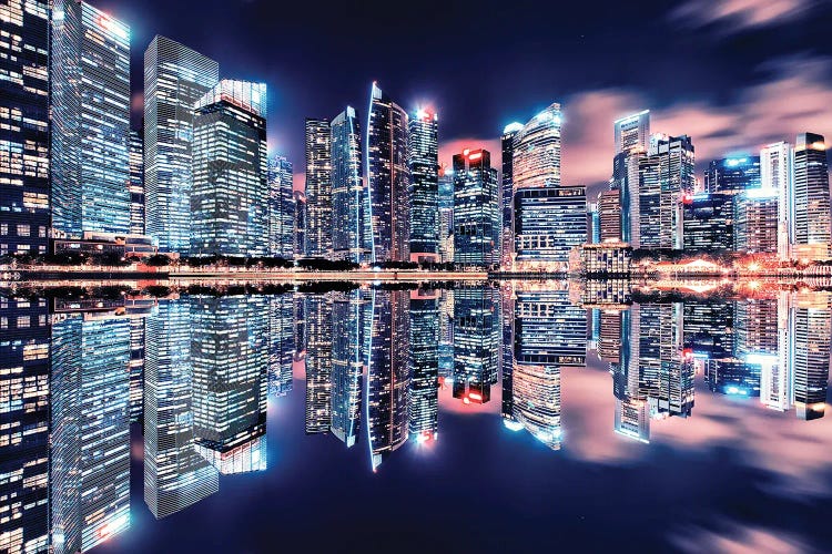 Marina Bay Reflection by Manjik Pictures wall art