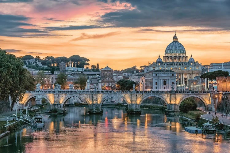 Orange Rome by Manjik Pictures wall art