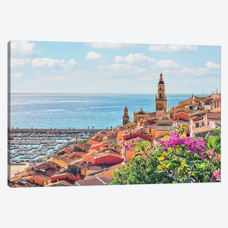 Menton In Summer Canvas Print #EMN388} by Manjik Pictures Canvas Print