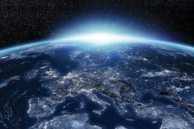 Night In Europe by Manjik Pictures framed wall art