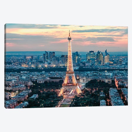 From Paris With Love Canvas Print #EMN42} by Manjik Pictures Canvas Wall Art