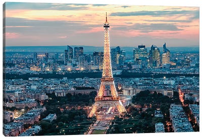 From Paris With Love Canvas Art Print - Manjik Pictures