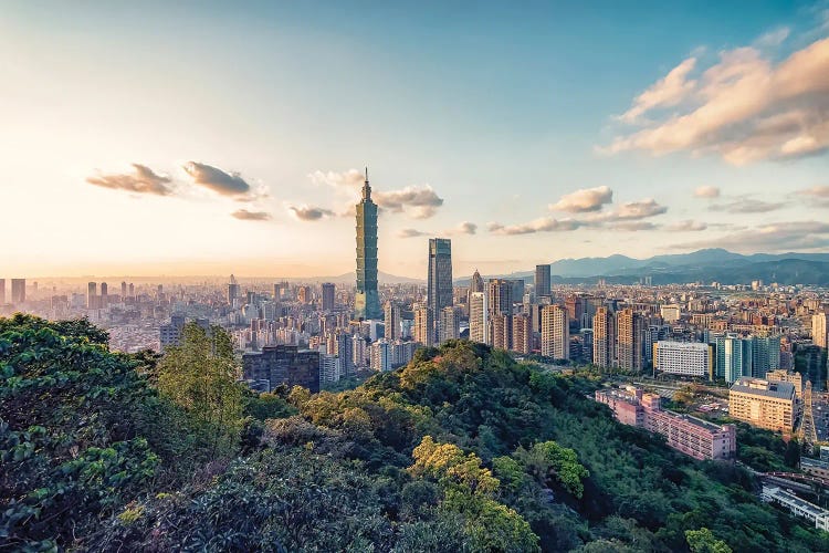 Taipei Sunset by Manjik Pictures wall art