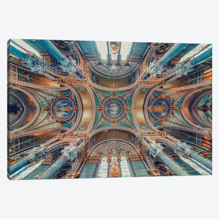 Inside Notre Dame De Fourviere Canvas Print #EMN526} by Manjik Pictures Canvas Art