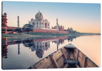 Yamuna River Canvas Art Print - Taj Mahal