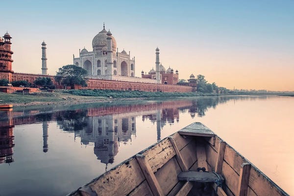 Taj Mahal: Yamuna River by Manjik Pictures