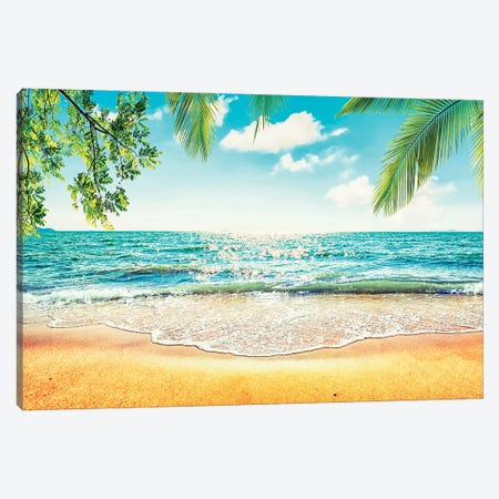 Tropical Beach Canvas Print #EMN535} by Manjik Pictures Canvas Art Print