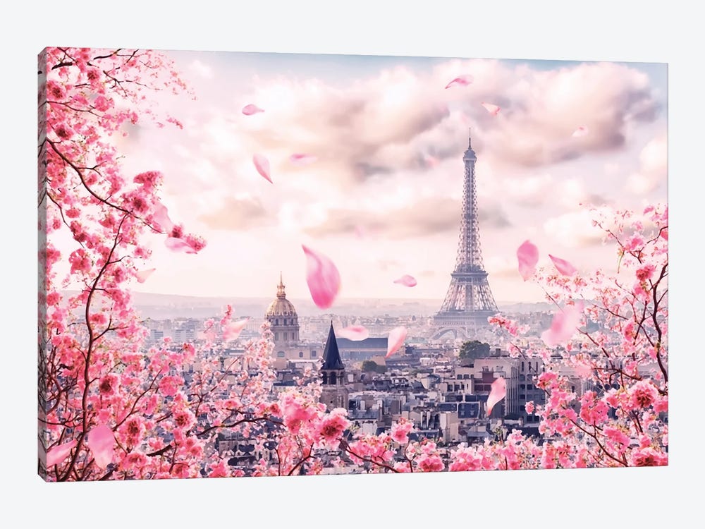 Spring In Paris by Manjik Pictures 1-piece Canvas Artwork