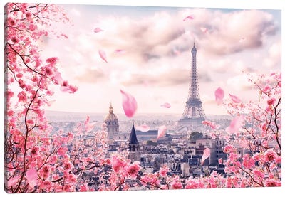 Spring In Paris Canvas Art Print - Manjik Pictures