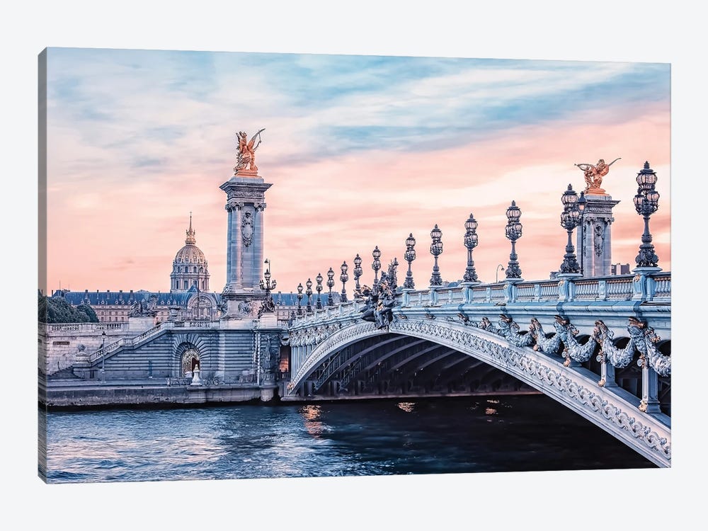 Alexandre III Bridge In Paris by Manjik Pictures 1-piece Canvas Print