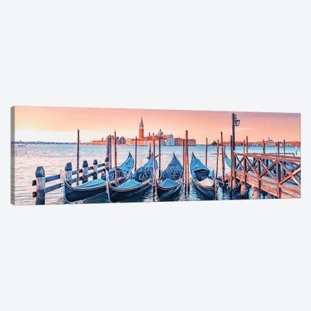 Venice City Sunrise Canvas Print #EMN552} by Manjik Pictures Canvas Wall Art