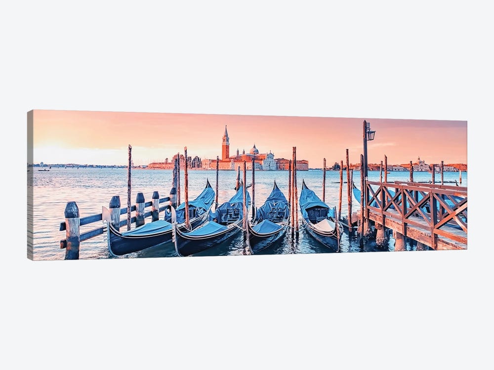 Venice City Sunrise by Manjik Pictures 1-piece Canvas Art