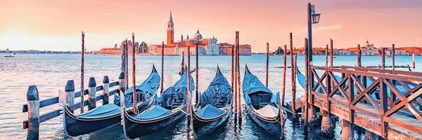 Harbors: Venice City Sunrise by Manjik Pictures