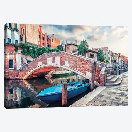 The Beauty Of Venice Canvas Print #EMN555} by Manjik Pictures Canvas Art Print