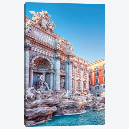 Rome Fountain Canvas Print #EMN557} by Manjik Pictures Canvas Art Print