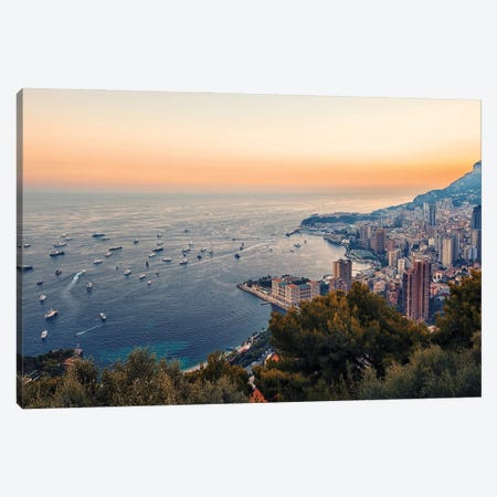 Monaco In The Summer Canvas Print #EMN561} by Manjik Pictures Canvas Art Print