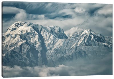 Annapurna Mountain Range Canvas Art Print - Manjik Pictures