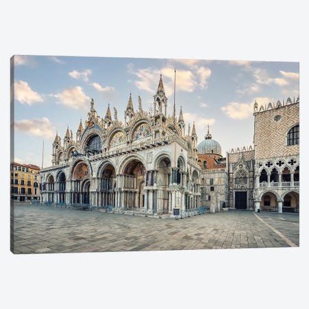 Venice City In The Morning Canvas Print #EMN574} by Manjik Pictures Canvas Art Print
