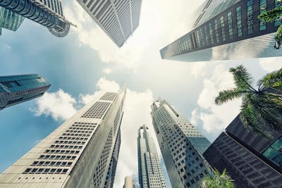 Raffles Place by Manjik Pictures canvas print