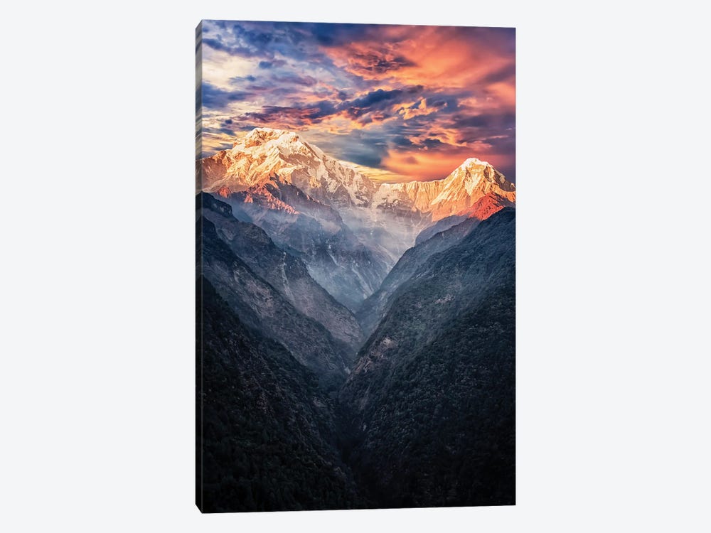 Annapurna Sunset by Manjik Pictures 1-piece Canvas Wall Art