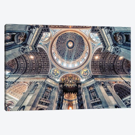 St Peters Basilica Canvas Print #EMN600} by Manjik Pictures Canvas Wall Art