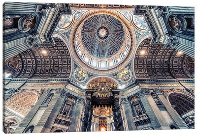 St Peters Basilica Canvas Art Print - Dome Art