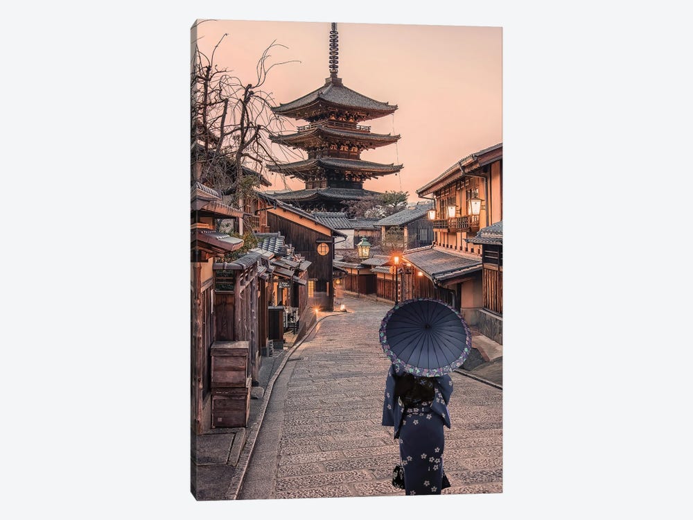 Kyoto Evening by Manjik Pictures 1-piece Canvas Art
