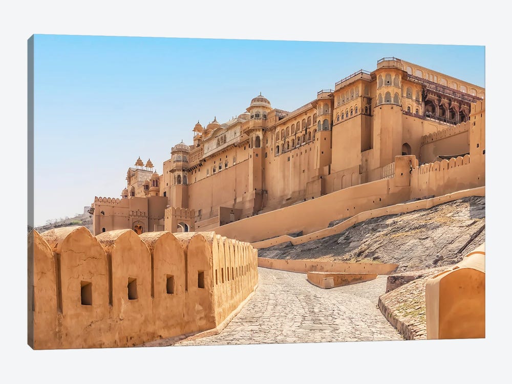 Fort In Jaipur by Manjik Pictures 1-piece Canvas Print