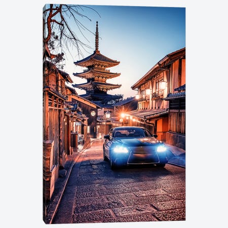 Kyoto Street Canvas Print #EMN616} by Manjik Pictures Canvas Wall Art