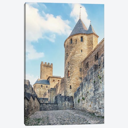 Carcassonne Rampart Canvas Print #EMN618} by Manjik Pictures Art Print