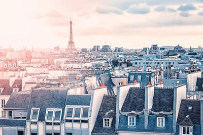 La Ville Lumiere by Manjik Pictures framed canvas print