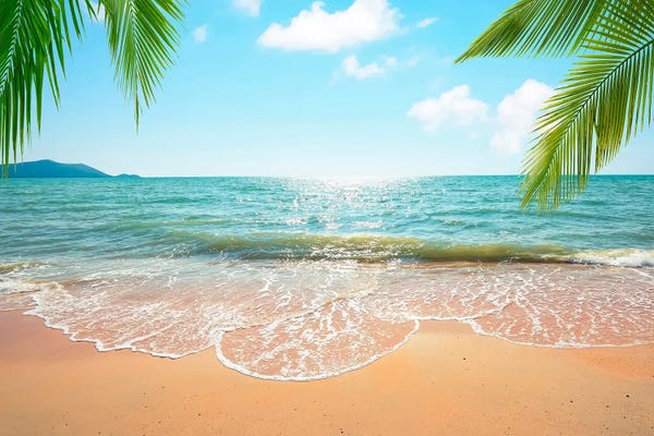 Large Coastal Art - Canvas Prints: Beach Time by Manjik Pictures