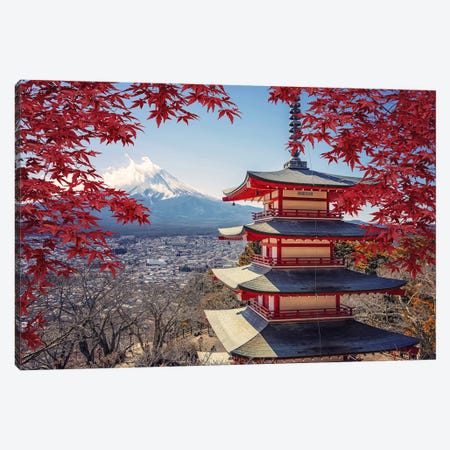 Japan In Fall Canvas Print #EMN655} by Manjik Pictures Canvas Artwork