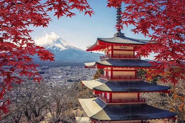 Pagodas: Japan In Fall by Manjik Pictures