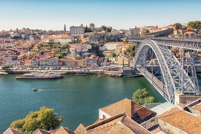 Porto City by Manjik Pictures framed wall art