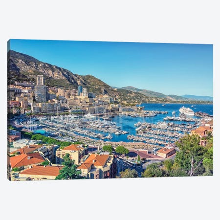 Summer In Monaco Canvas Print #EMN669} by Manjik Pictures Canvas Wall Art