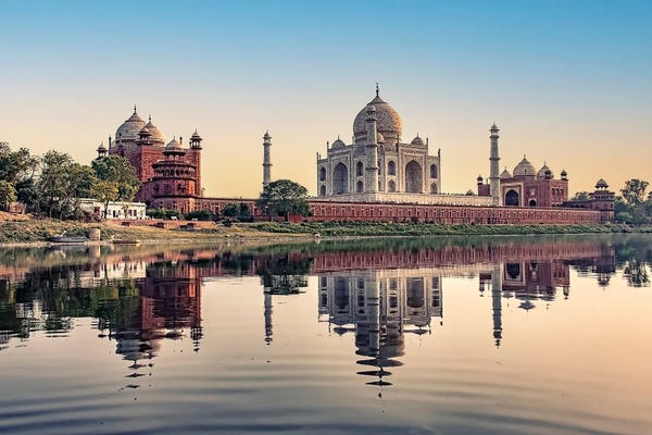 Wonders Of The World: Taj Reflection by Manjik Pictures